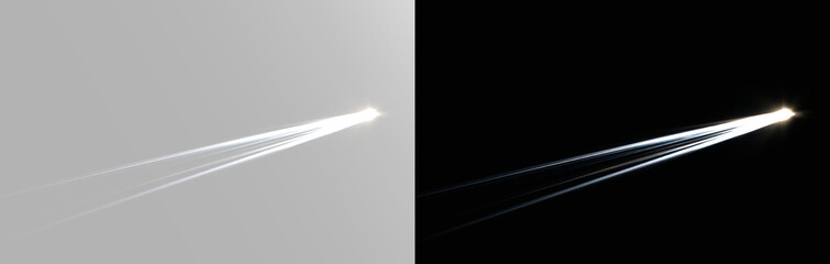 Abstract glowing comet trail with radiant luminous flare and smooth futuristic motion effect png  © Alehandro