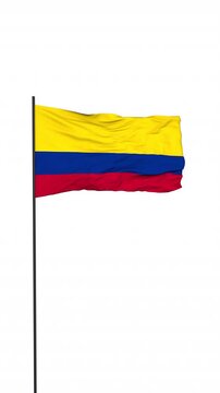 Colombia Flag Animation Transparent Background