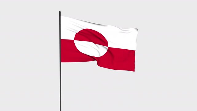 Greenland Flag Animation Transparent Background