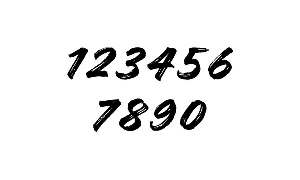 Crayon Style Number Set PNG &ndash; 0 to 9 Kids Hand Drawn Colorful Number Collection
