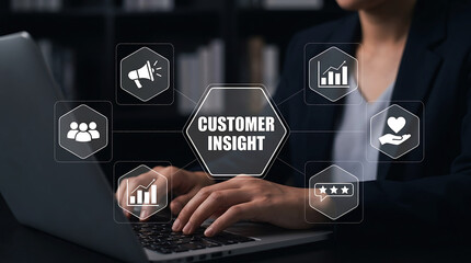 Naklejka premium Customer Journey Digital Marketing Business Engagement Strategy Concept