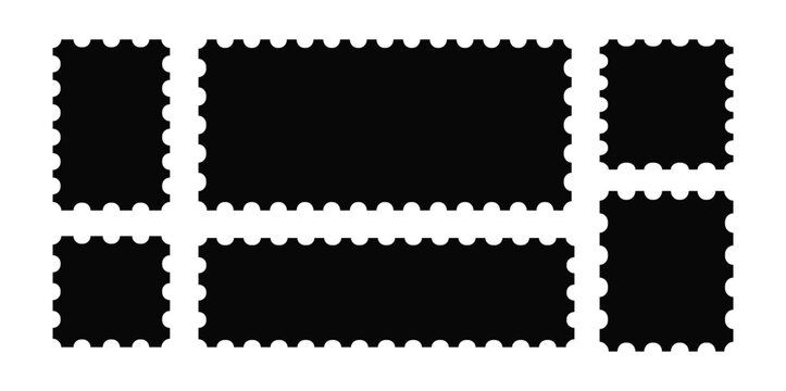 black and white postage stamp