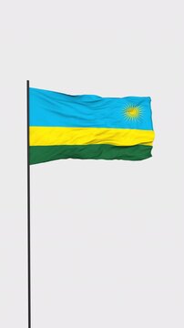 Rwanda Flag Animation Transparent Background