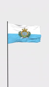 San Marino Flag Animation Transparent Background
