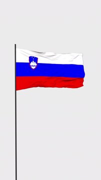Slovenia Flag Animation Transparent Background