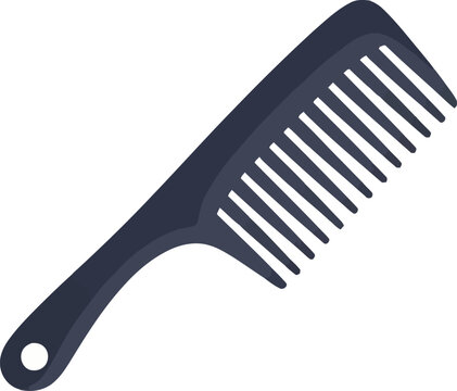 Black plastic wide tooth comb tool.