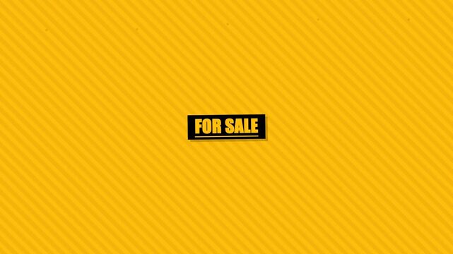 A striking 'For Sale' sign on a dynamic yellow backdrop, offering boundless opportunities and symbolizing the limitless potential of a new acquisition