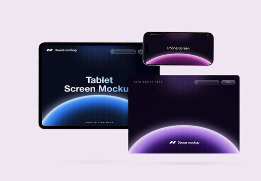 Multi DIgital Device Screen Mockup PSD Template