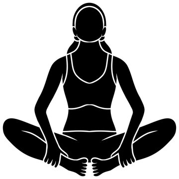 silhouette of woman doing exercise
