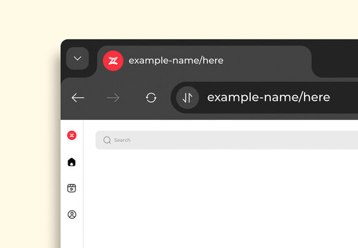 Browser Interface Mockup Template