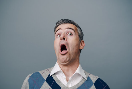 Scared guy shouting