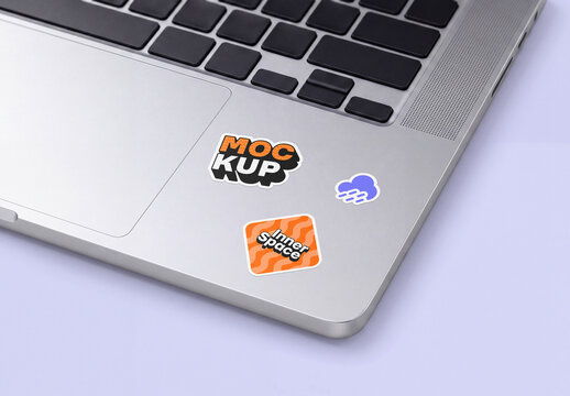 Laptop Sticker Mockup for Branding Presentation
