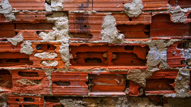 Textura de paredes construidas con ladrillo