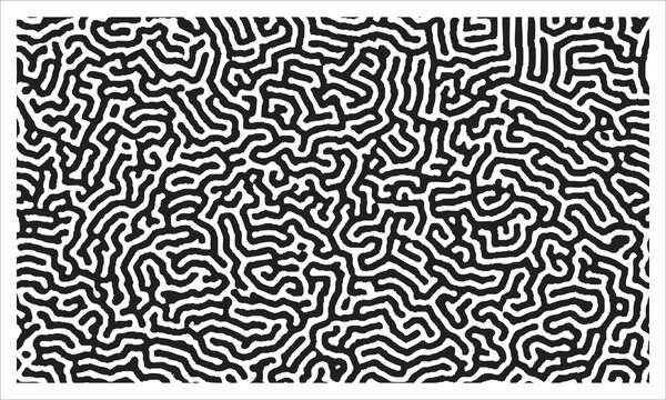 Turing pattern abstract black and white background with organic shape, abstract