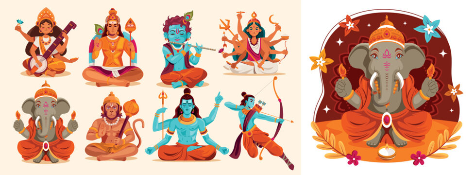Hindu Deities Icon Collection