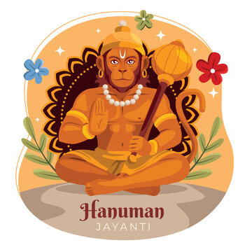 Hanuman Jayanti Spiritual Illustration