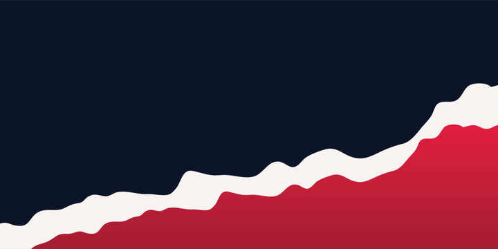Abstract torn paper layers with red white and blue colors.
