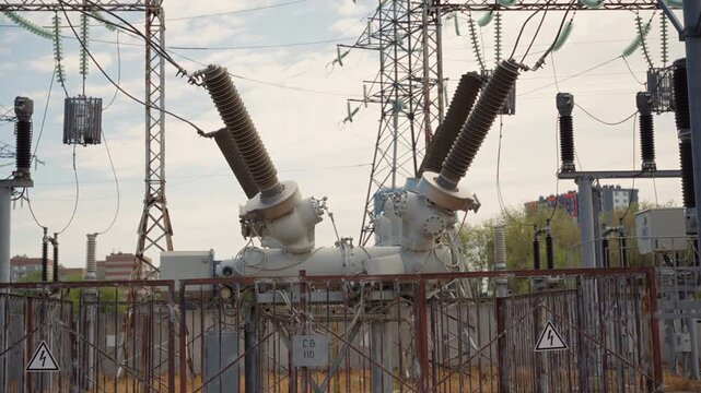 Electrical switchgear at power substation