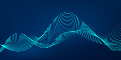 Fototapeta premium Data visualization dynamic wave pattern vector
