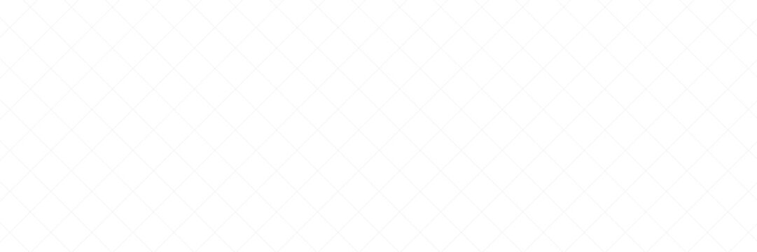 Grid on white background. Clean neutral paper long banner. Checkered backdrop of map. Printable geometric design. Notebook paper. Technical architect blank. Graph sketch. Vector illustration