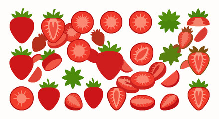 Creative fresh strawberry vector illustration with vibrant ripe berry fruit design © Jasim