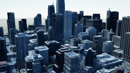 Fototapeta premium Millennium Tower in San Francisco is also called the 