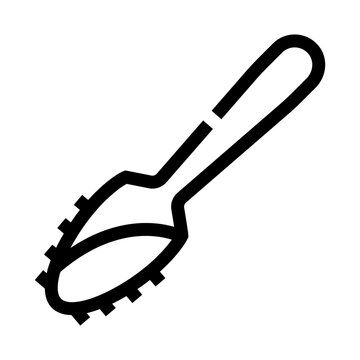 Cooking tablespoon with outline style, symbolizing kitchen utensils and food preparation, useful for culinary projects, menu design, or food related concepts
