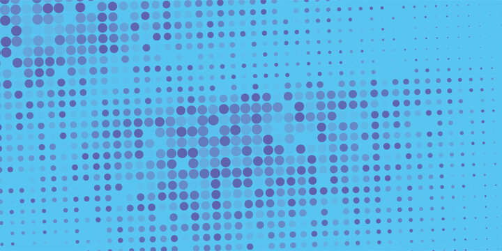 Background Purple and blue pop art retro background with halftone dotted design in comic style graphic illustration art
