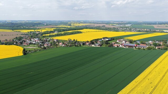 Mulde bei Nossen. Vogelperspektive. 