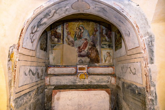 Walking downtown Bacoli, near Naples in southern Italy
