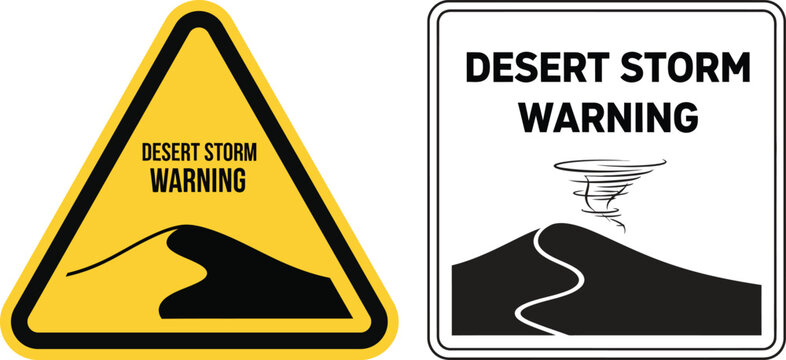 Desert storm warning signs