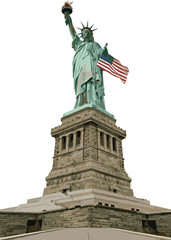 Fototapeta premium Statue of Liberty landmark illustration featuring iconic American monument and patriotic national heritage vector artwork