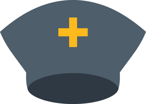 modern icon for healthcare and medicine, representing medical services and professional care with a prominent cross emblem
