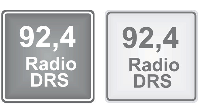 Radio DRS sign. vector illustration