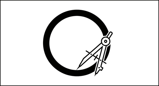 Drafting compass with pencil sharp point.