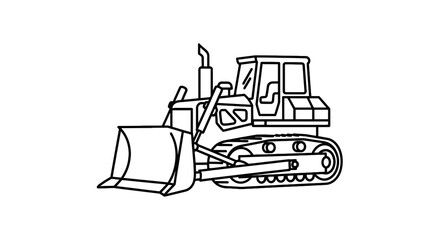 Bulldozer Construction Equipment Heavy Machinery. © Ikhsan