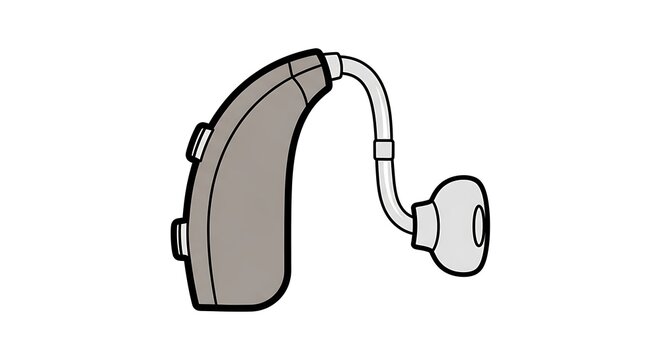 Hearing aid device for ear.