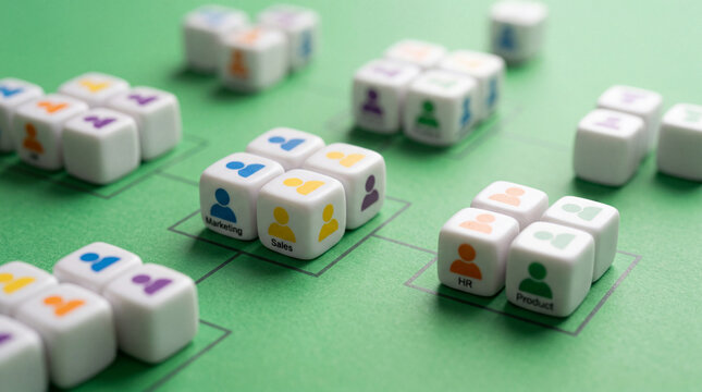 Employee mobility network with connected workforce pathways showing recruitment growth and organizational movement