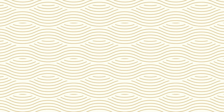 Yellow instant noodle, pasta and spaghetti texture with geometric wavy lines. Ramen, pasta vector pattern. Background abstract food illustration