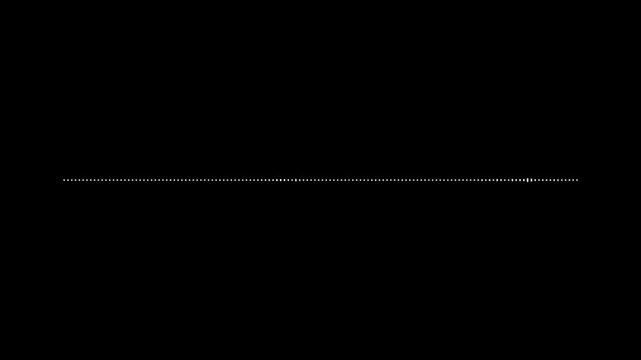 White audio equalizer spectrum animation on black background, dynamic sound wave visualization with glowing frequency bars and seamless motion graphics in 4K resolution