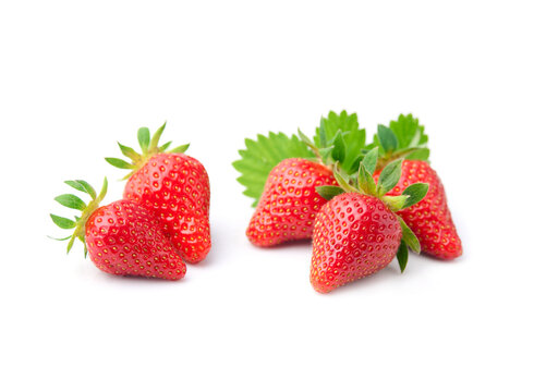Strawberry with leaves