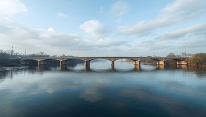 Obraz premium River Bridge Wide