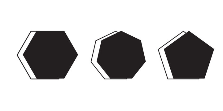 Hexagon shape symbol vector icon. polygon hexagon icon. vector illustration.