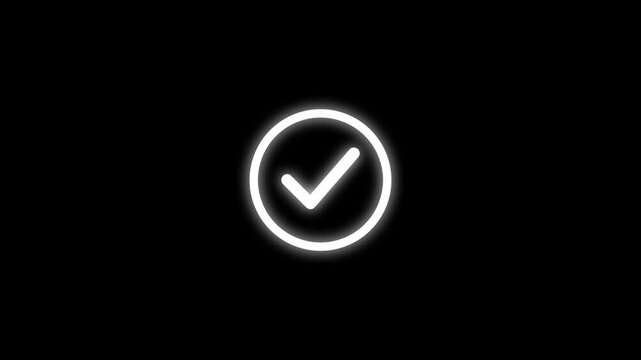 Modern white checkmark animation.