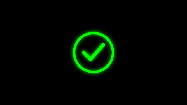 Green checkmark success animation.