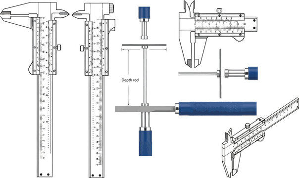 Vernier Caliper Tool for Precise Measurements and Engineering Applications