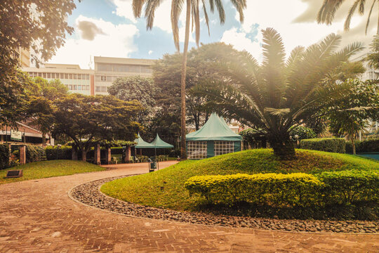 August 7th Memorial Park Nairobi: Peace message and Garden Walkway at the 1998 US Embassy Bombing Site in Nairobi, Kenya