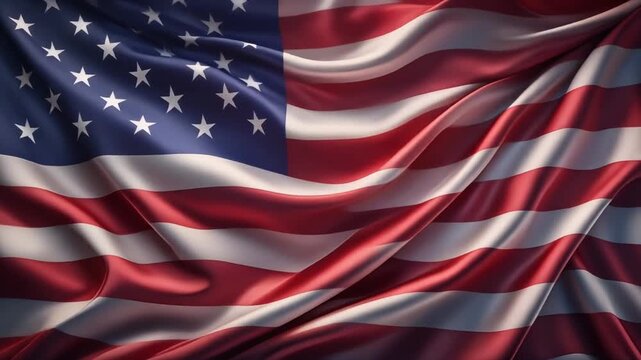 National Flag with Bold Colors Waving in Dramatic Fabric Closeup