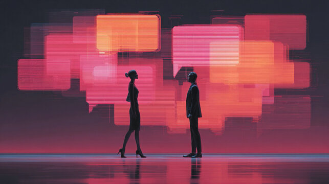 AI driven digital conversational misunderstanding root cause technology concept with semantic drift analytics and clarity restoration background