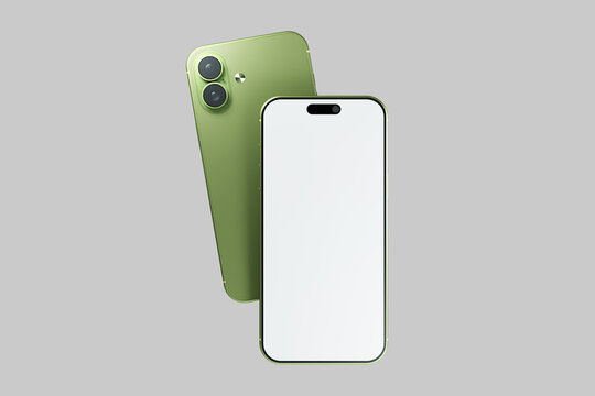 Floating Sage Green Smartphone 17 Mockup